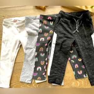 4 pcs Leggings/Pants 2T Cat and Jack -used ,good Condition